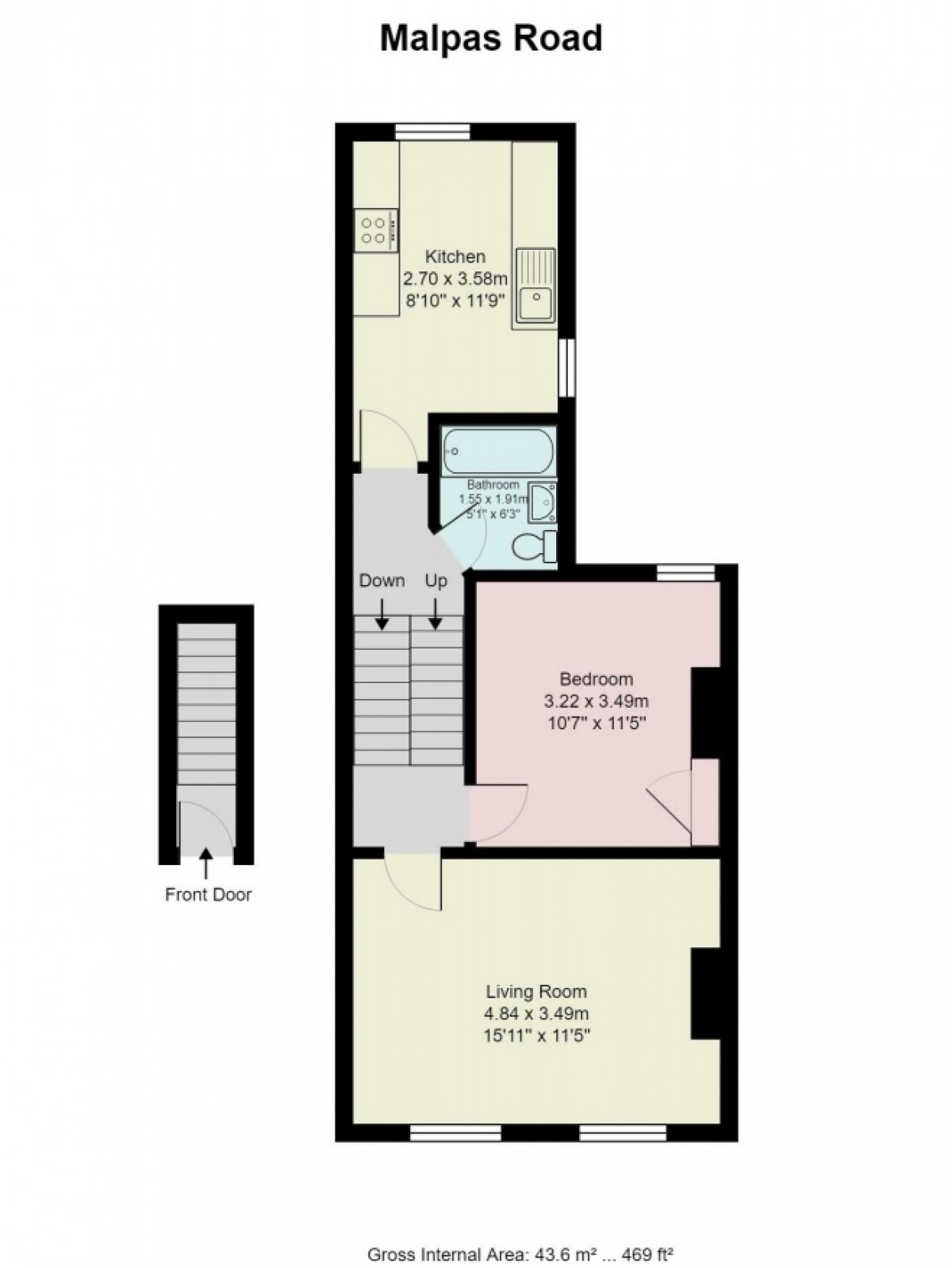 Floorplan for Malpas Road, Lewisham, London