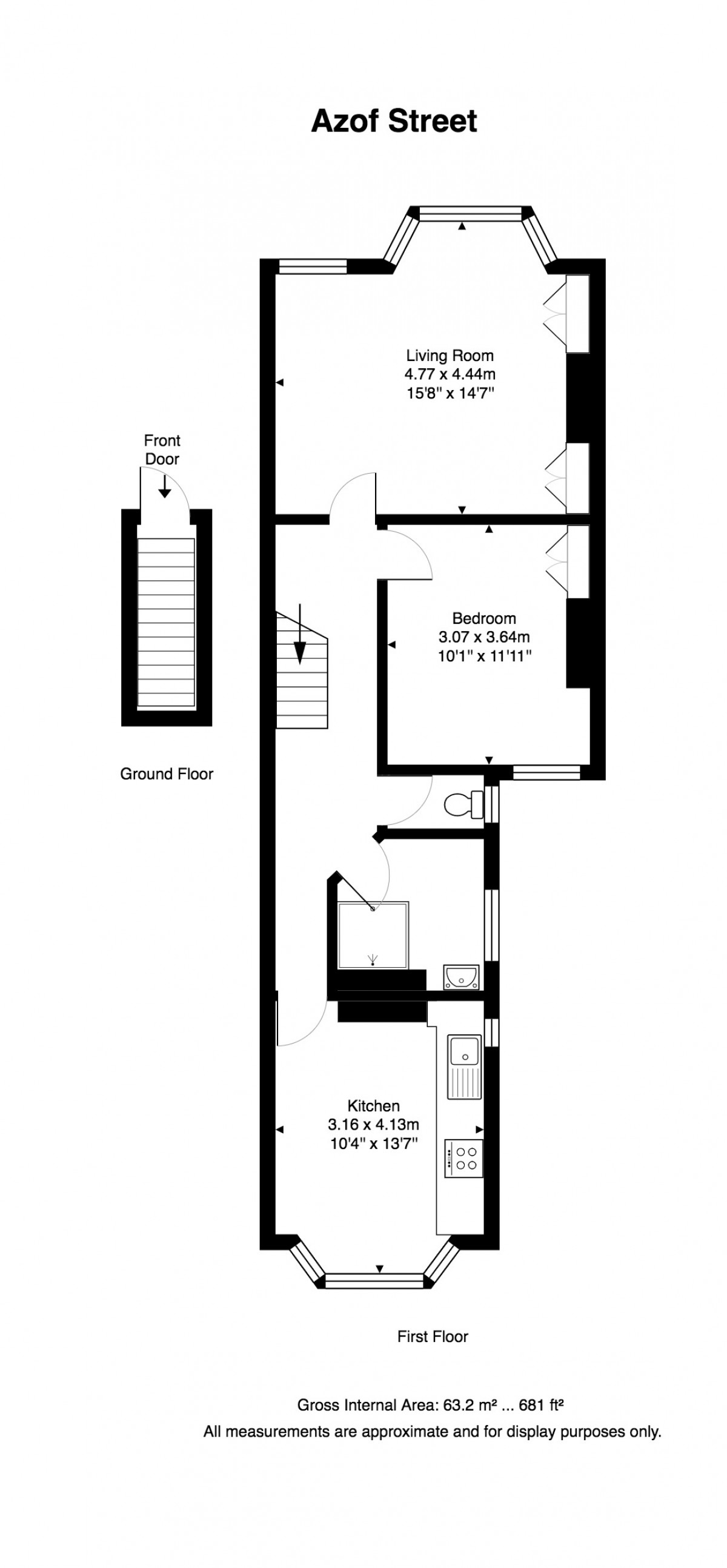 Floorplan for Azof Street, London