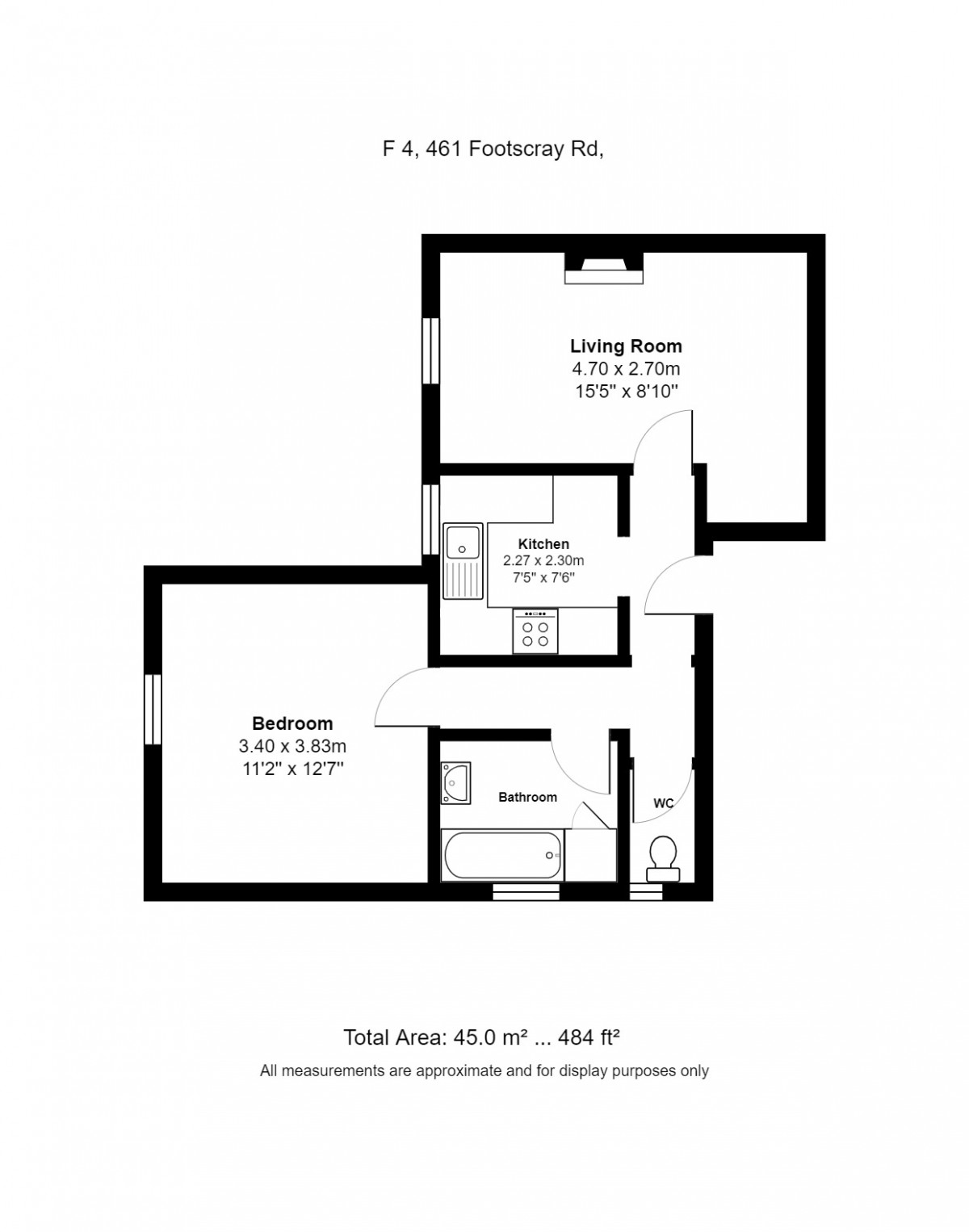 Floorplan for Footscray Road, Greenwich, London