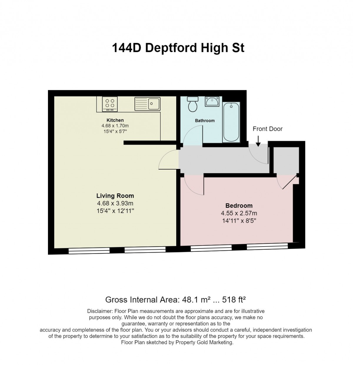 Floorplan for Deptford High Street, Lewisham, London