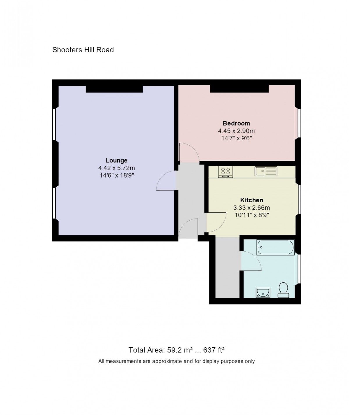 Floorplan for Shooters Hill Road, Greenwich, London