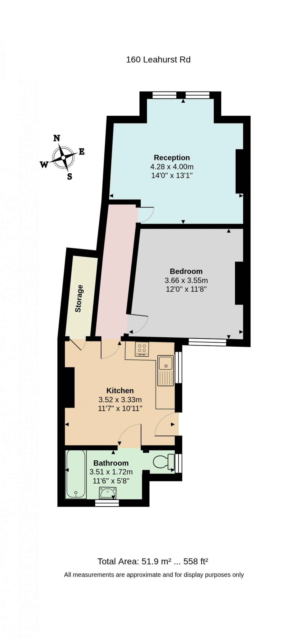 Floorplan for Leahurst Road, London