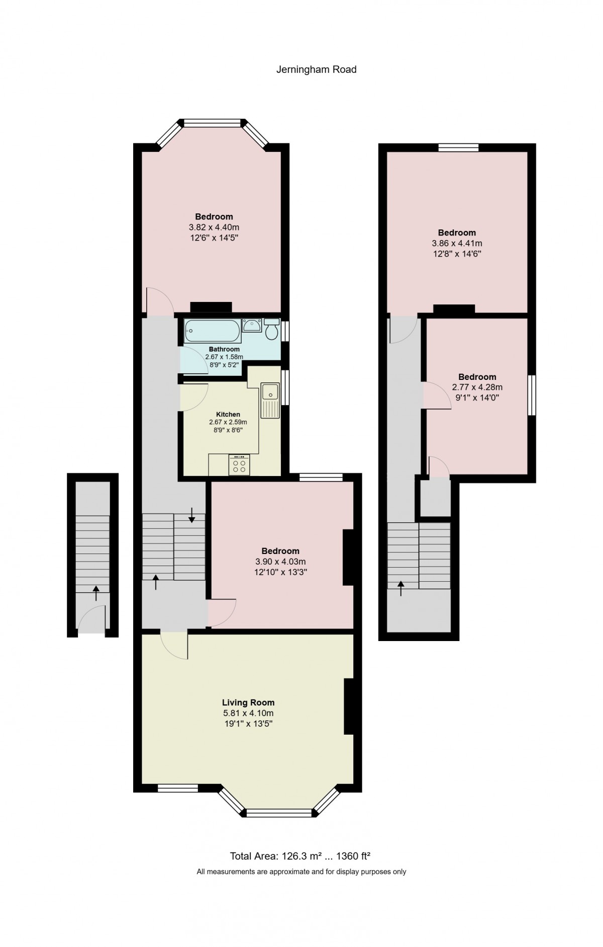 Floorplan for Jerningham Road, Lewisham, London