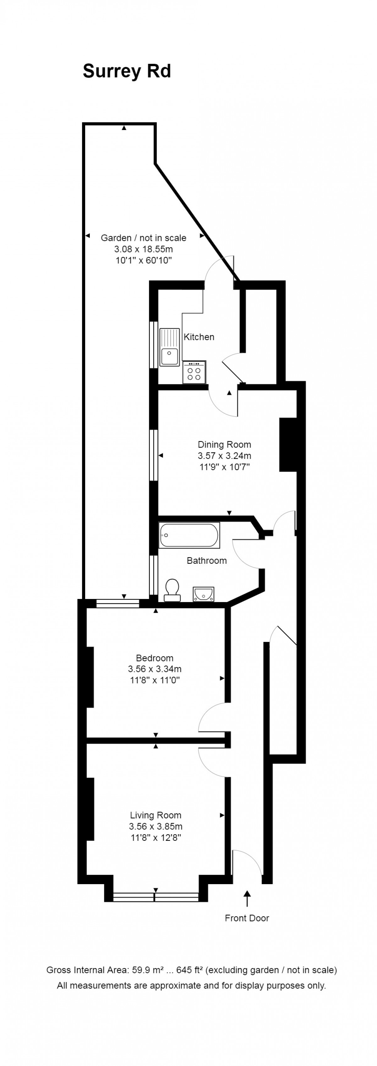 Floorplan for Surrey Road, Southwark, London