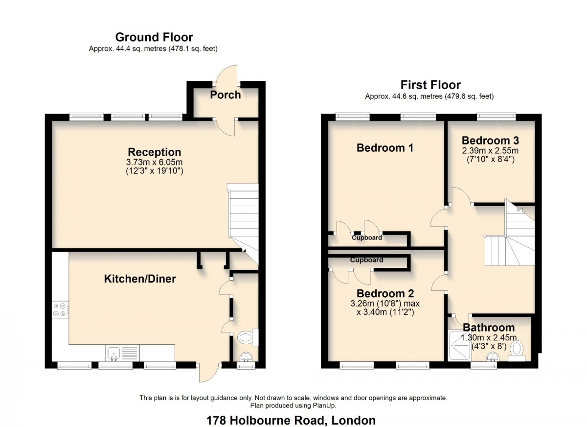 Floorplan for Holburne Road, Greenwich, London