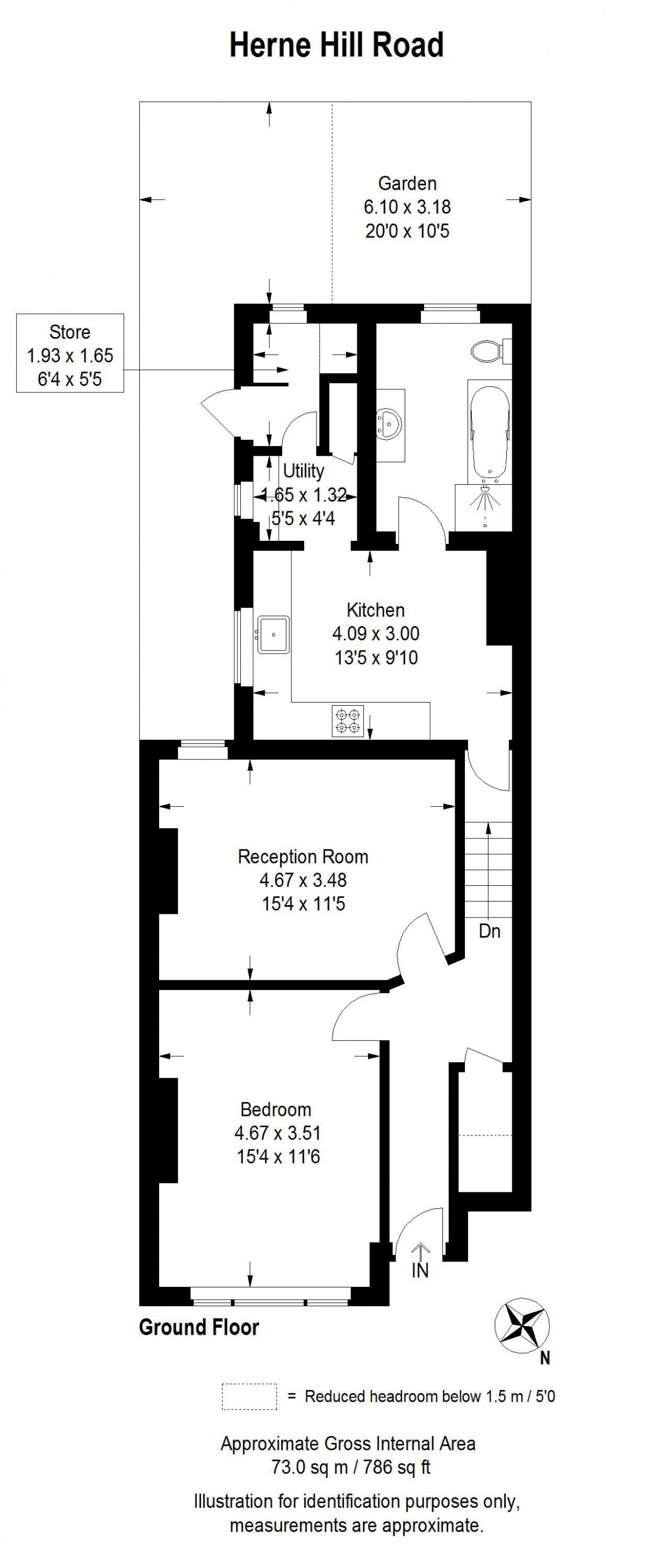 Floorplan for Herne Hill Road, London