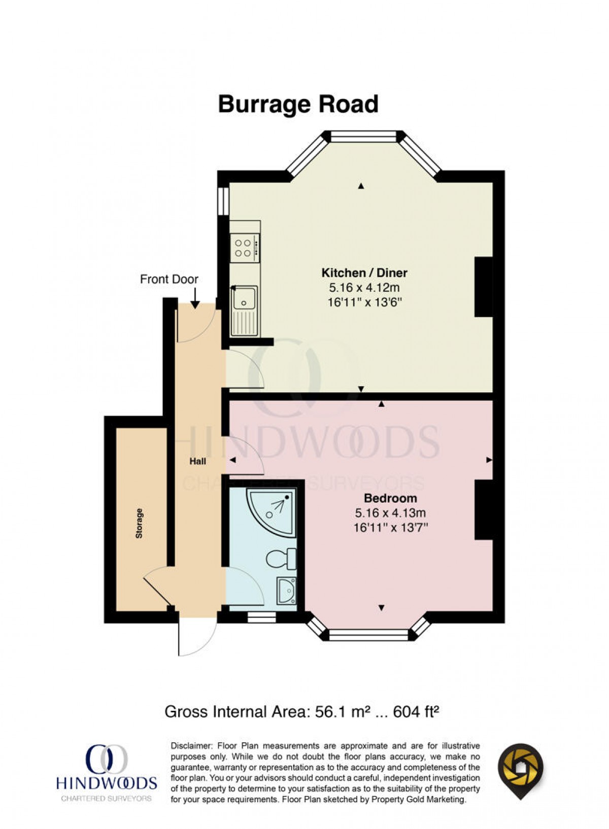 Floorplan for Burrage Road, London