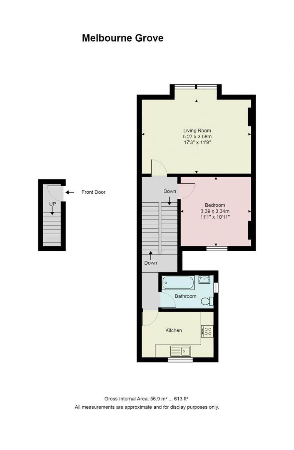 Floorplan for Melbourne Grove, London
